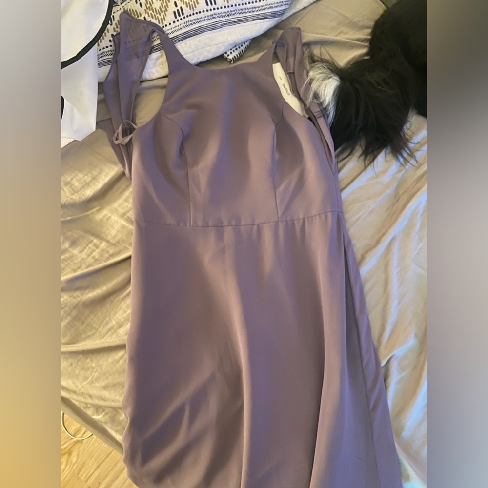 Bridesmaid dress, long. Never worn so no picture of it on- sorry!